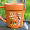 Custom Plant Pot Ceramic Mug - Personalized Back To School Gifts For Teachers - Thanks For Helping Me Bloom - Flower Pot Mug