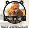 Custom Photo Window Hanging Suncatcher Ornament - Personalized Anniversary Wedding Gifts For Husband And Wife, Him And Her - Love Grows Stronger With Time