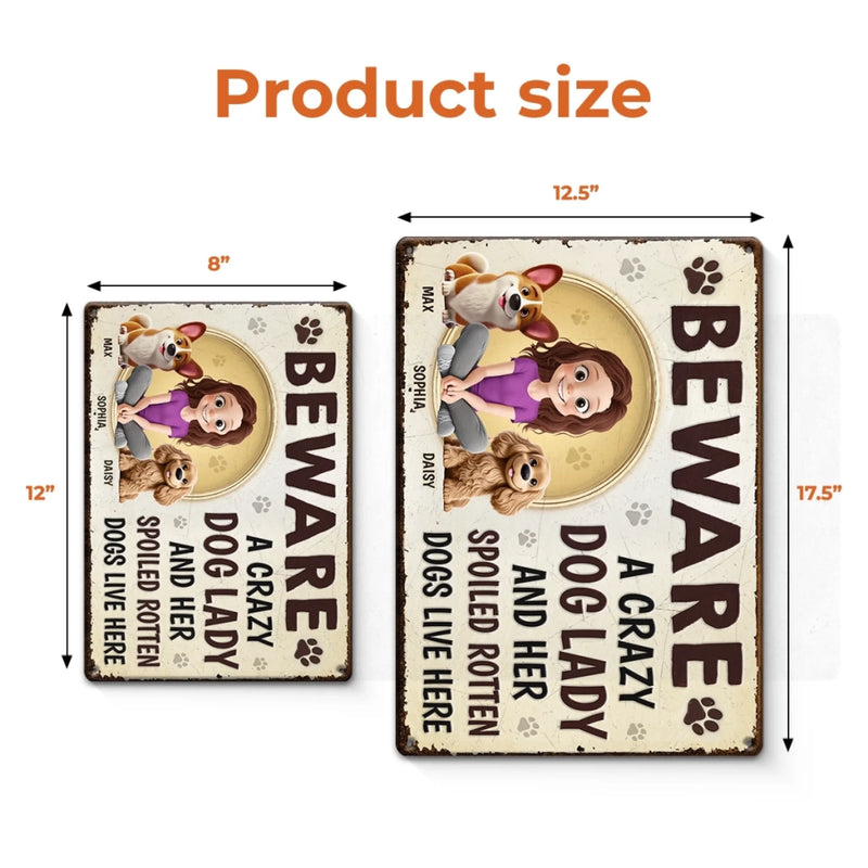 Custom Home Decor Metal Sign - Personalized Birthday Gifts For Dog Lovers, Dog Dad And Mom - Love Me, Love My Dogs