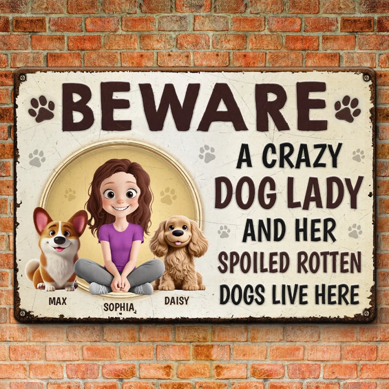 Custom Home Decor Metal Sign - Personalized Birthday Gifts For Dog Lovers, Dog Dad And Mom - Love Me, Love My Dogs