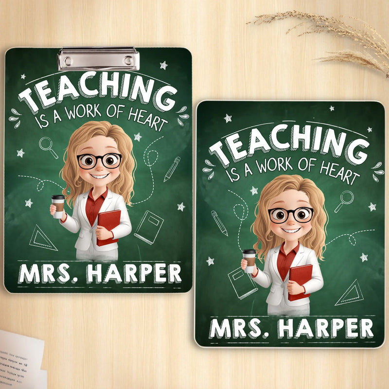 Custom Name Teacher Gifts - Personalized Acrylic Clipboard