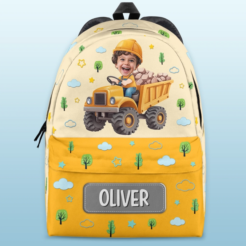 Custom Photo Kids Backpack - Personalized Back To School Gifts For Kids - Hero In Training Mode