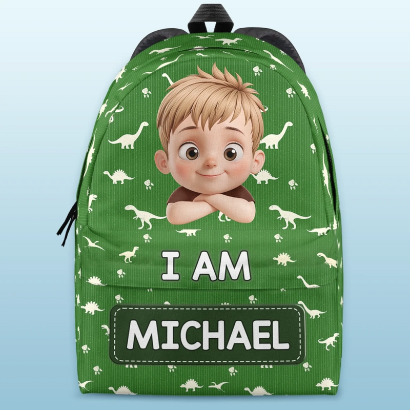 Custom Kids Backpack - Personalized Back To School Gifts For Kids - Eat, Play, Build, Repeat