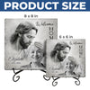 Custom Photo Welcome Home - Memorial Personalized Custom Square Shaped Stone With Stand - Sympathy Gift For Family Members