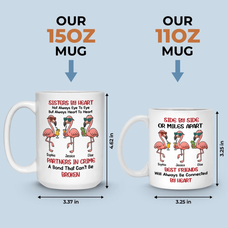 Custom Mug - Personalized Best Friend Birthday Gifts For Women - Friends Together In Every Distance