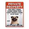 Custom Home Decor Metal Sign - Personalized  Birthday Gifts For Dog Lovers, Dog Dad And Mom - Knock At Your Own Risk