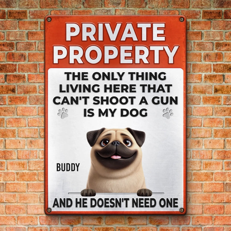 Custom Home Decor Metal Sign - Personalized  Birthday Gifts For Dog Lovers, Dog Dad And Mom - Knock At Your Own Risk