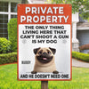 Custom Home Decor Metal Sign - Personalized  Birthday Gifts For Dog Lovers, Dog Dad And Mom - Knock At Your Own Risk