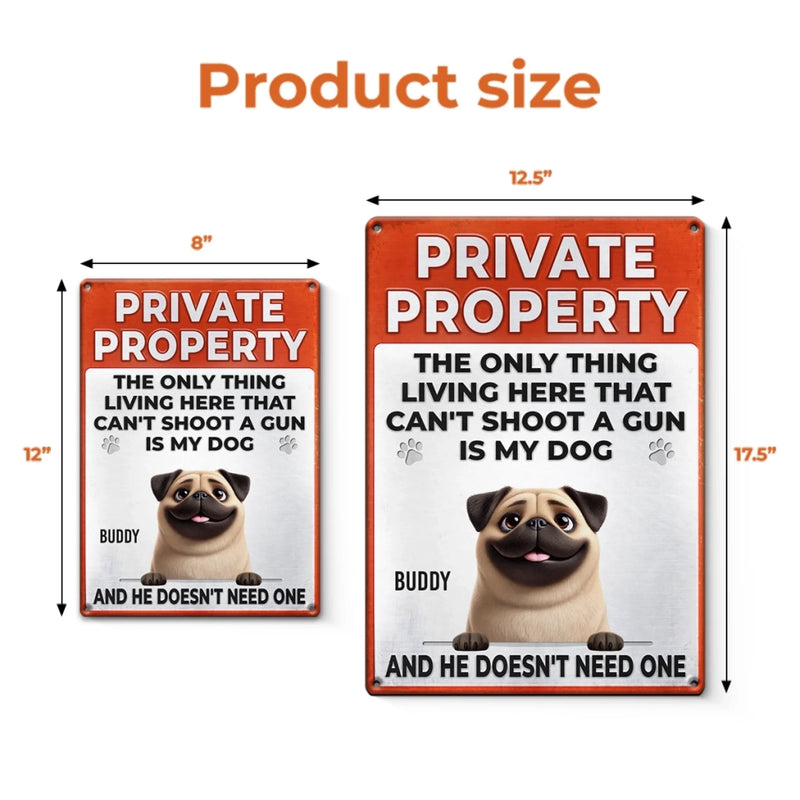 Custom Home Decor Metal Sign - Personalized  Birthday Gifts For Dog Lovers, Dog Dad And Mom - Knock At Your Own Risk