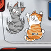 Custom RV Decal - Personalized Birthday Gifts For Cat Lovers, Cat Mom And Dad - Paw Prints And Cat Claws