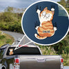 Custom RV Decal - Personalized Birthday Gifts For Cat Lovers, Cat Mom And Dad - Paw Prints And Cat Claws