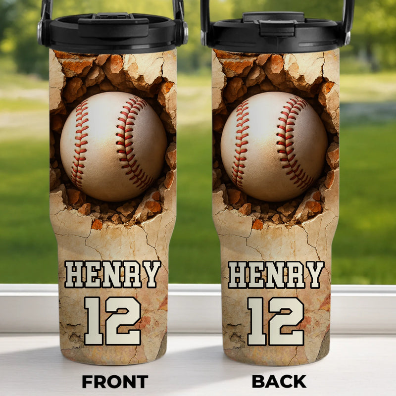 Custom Kids 30oz Tumbler With Handle - Personalized Back To School Gifts For Kids - Swing Hard, Play Like Pros