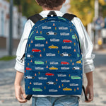 Custom Name Traffic Vehicle Gifts for Kids - Personalized Kid Backpack
