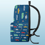 Custom Name Traffic Vehicle Gifts for Kids - Personalized Kid Backpack