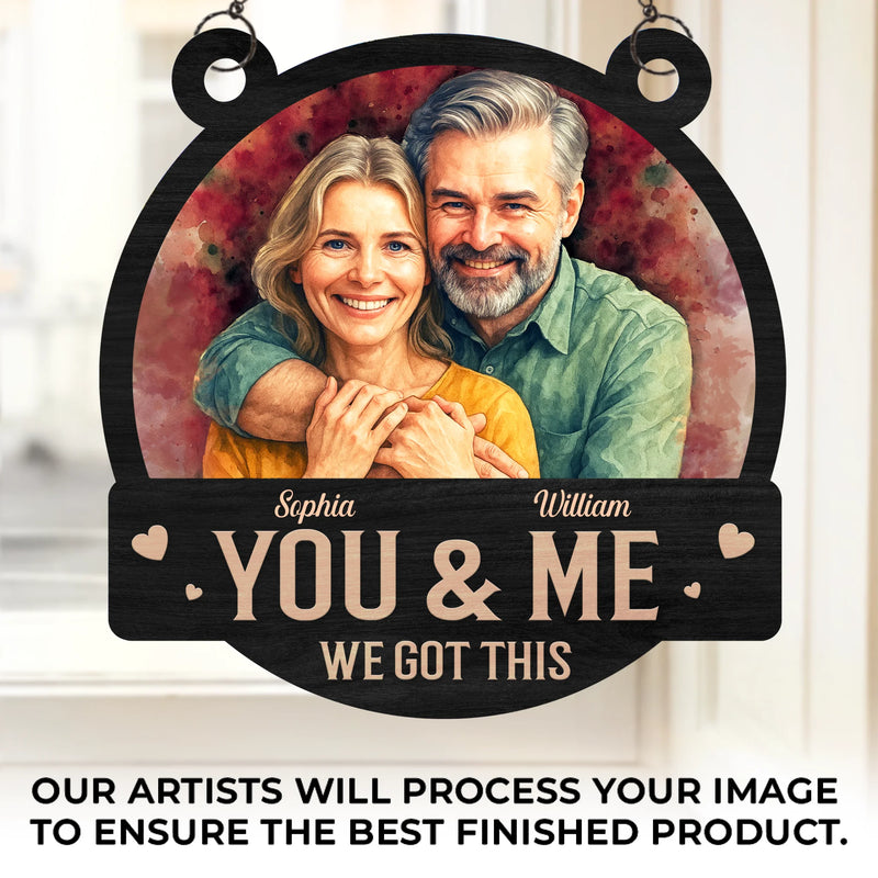 Custom Photo Window Hanging Suncatcher Ornament - Personalized Anniversary Wedding Gifts For Husband And Wife, Him And Her - Every Part Of Me Loves You