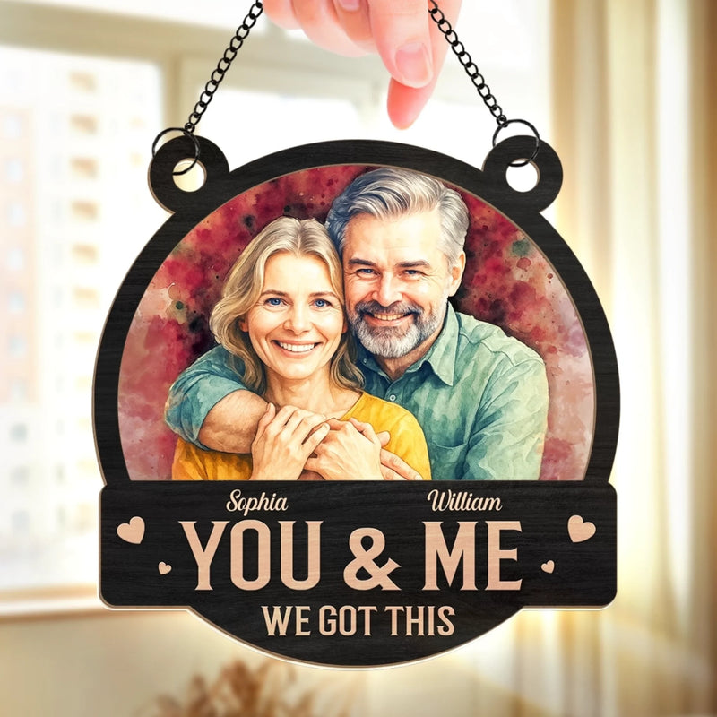 Custom Photo Window Hanging Suncatcher Ornament - Personalized Anniversary Wedding Gifts For Husband And Wife, Him And Her - Every Part Of Me Loves You