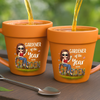 Custom Plant Pot Ceramic Mug - Personalized Garden Gifts For Gardeners - Gardener Of The Year Award - Flower Pot Mug