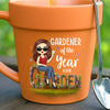 Custom Plant Pot Ceramic Mug - Personalized Garden Gifts For Gardeners - Gardener Of The Year Award - Flower Pot Mug