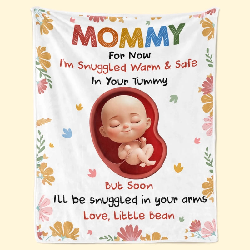 Custom Blanket - Personalized Baby Shower, Gender Reveal Gifts For New Moms, New Dads, New Parents - Snuggled In Your Love, Always