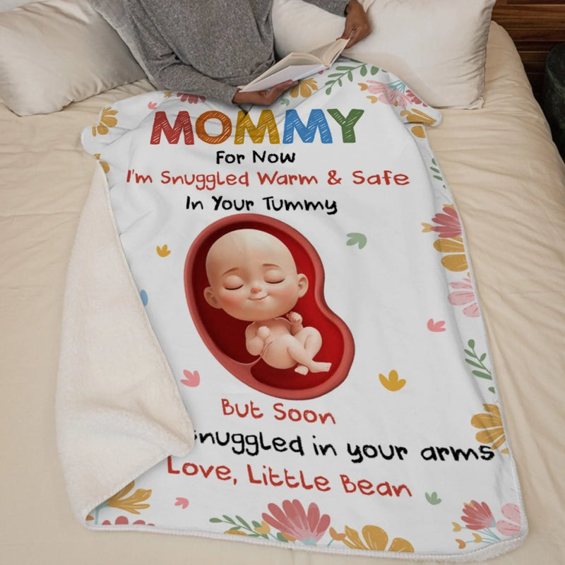 Custom Blanket - Personalized Baby Shower, Gender Reveal Gifts For New Moms, New Dads, New Parents - Snuggled In Your Love, Always
