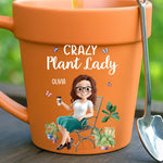Custom Name Crazy Plant Lady Gifts for Women - Personalized Plant Pot Mug