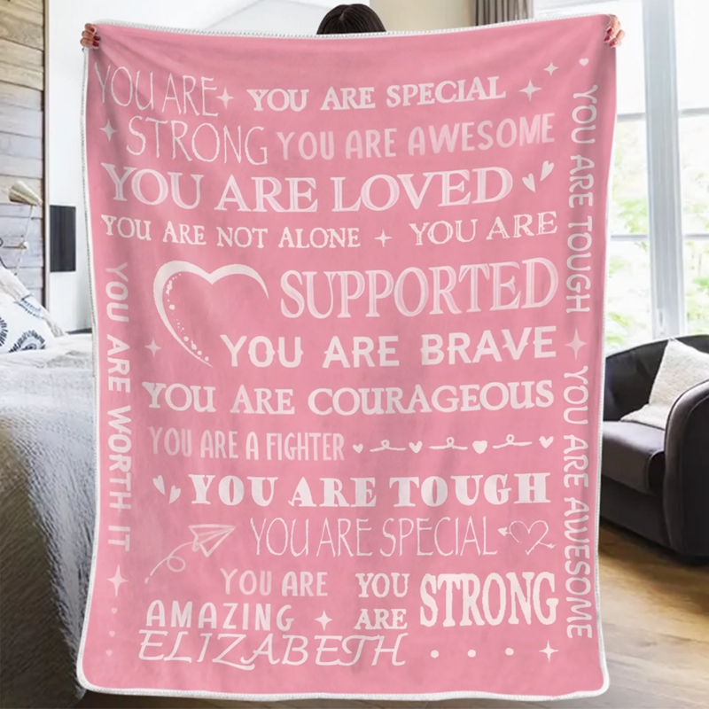 Custom Blanket - Personalized Best Friend Birthday Gifts For Women - You Are Loved And Supported