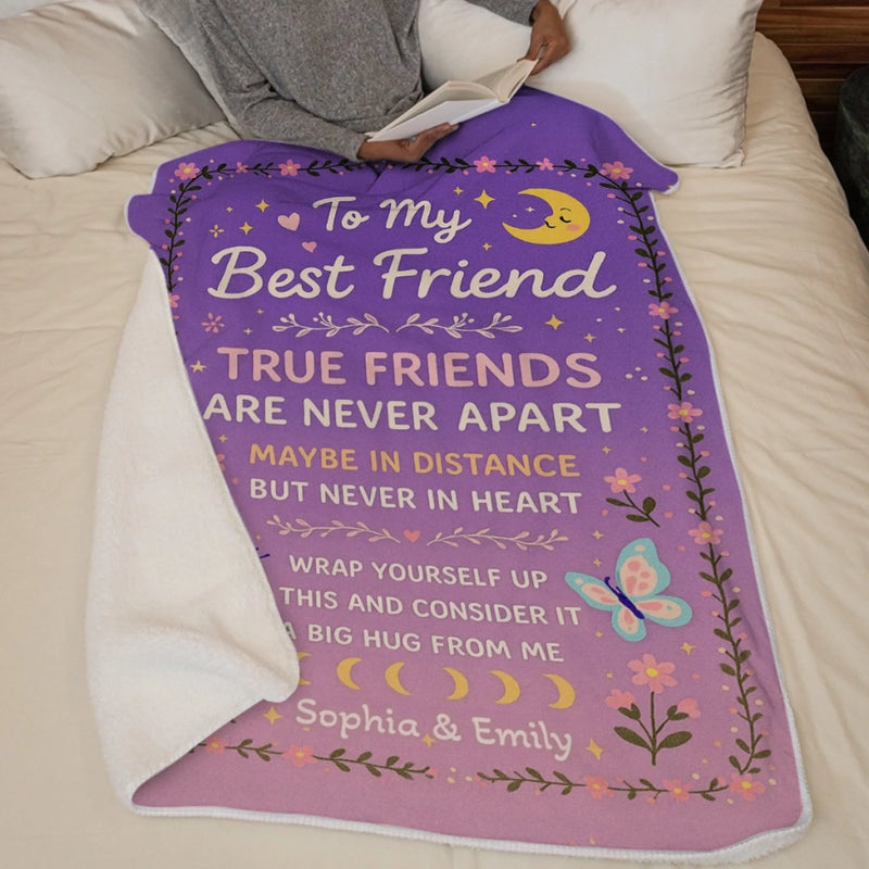 Custom Blanket - Personalized Best Friend Birthday Gifts For Women - Wrap Yourself In My Hug