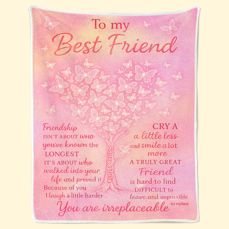 Custom Blanket - Personalized Best Friend Birthday Gifts For Women - True Friends Never Apart