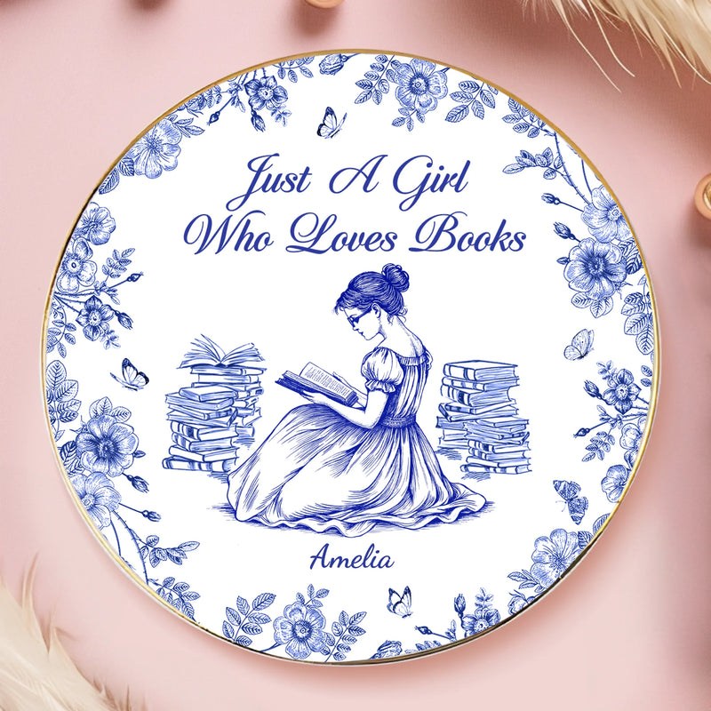 Custom Full-Print Round Jewelry Dish - Personalized Bookish Gifts For Book Lovers, Bookworms, Readers - Bookworm Vibes Only