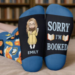 Custom Name Book Lover Gifts for Women - Personalized Middle Tube Socks