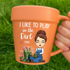 Custom Plant Pot Ceramic Mug - Personalized Garden Gifts For Gardeners - Garden Hair, Don’t Care - Flower Pot Mug