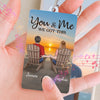 Custom Acrylic Keychain With Voice Recorder - Personalized Anniversary Wedding Gifts For Husband And Wife, Him And Her - Journey Together, Sunset Forever