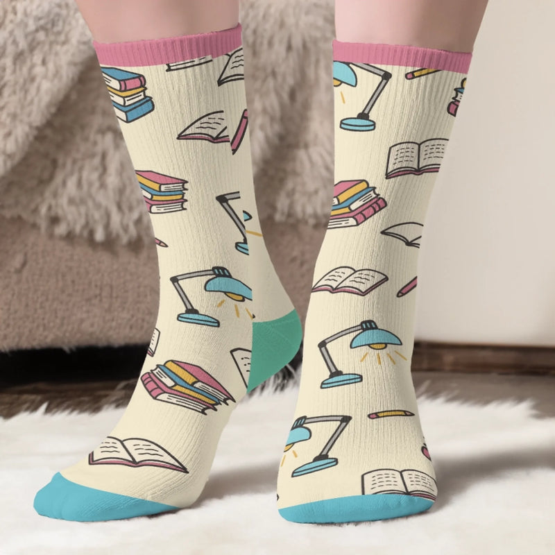 Custom Crew Socks - Personalized Bookish Gifts For Book Lovers, Bookworms, Readers - Readers Gonna Read