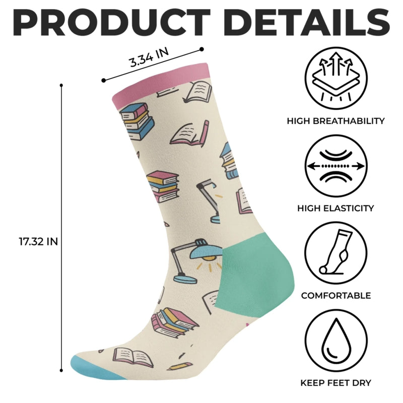 Custom Crew Socks - Personalized Bookish Gifts For Book Lovers, Bookworms, Readers - Readers Gonna Read