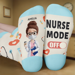 Custom Name Funny Nurse Gifts - Personalized Middle Tube Socks