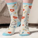 Custom Name Funny Nurse Gifts - Personalized Middle Tube Socks