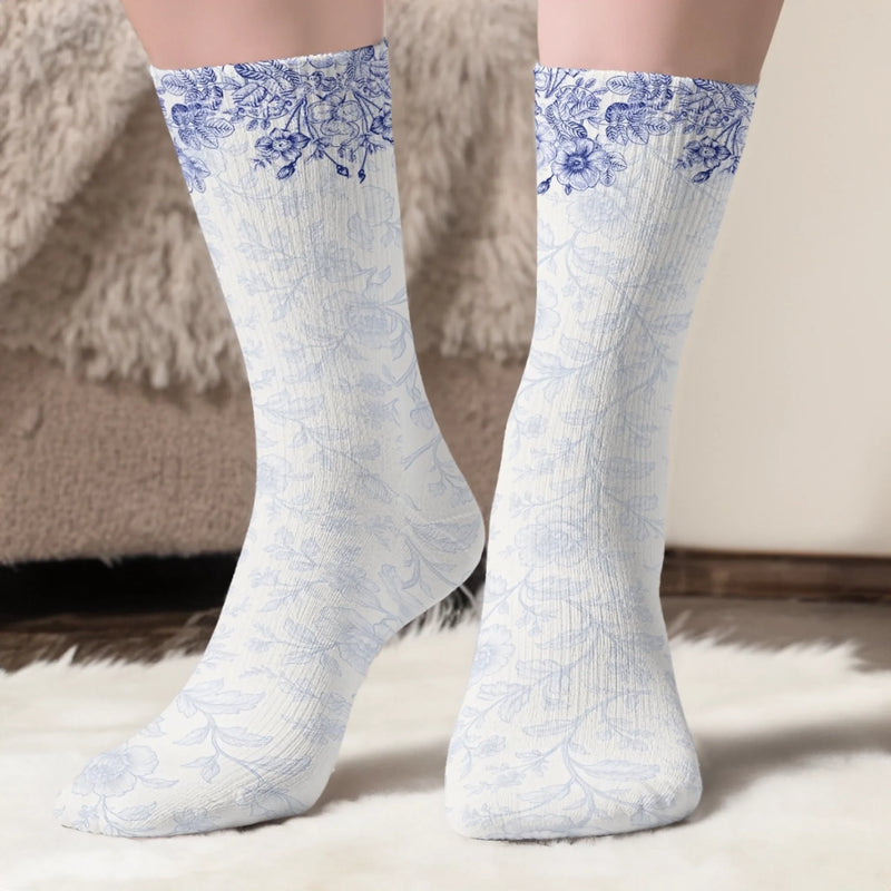Custom Name Book Lover Gifts for Readers - Personalized Middle Tube Socks