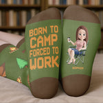 Custom Name Funny Camping Gifts - Personalized Middle Tube Socks
