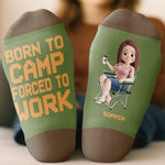 Custom Name Funny Camping Gifts - Personalized Middle Tube Socks