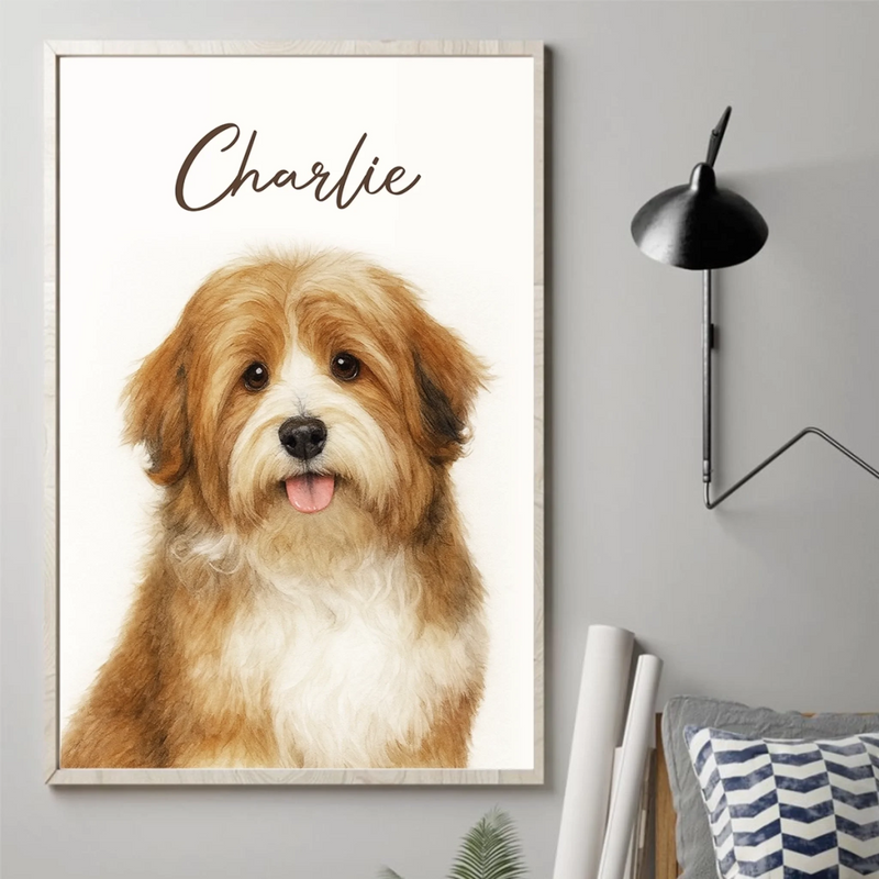 Custom Photo Vertical Poster - Personalized Birthday  Gifts For Dog Cat Lovers, Dog Dad And Mom, Cat Owners - Pawtrait Perfection