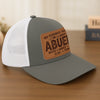 Gorra De Malla Con Parche De Cuero Personalizada - Regalos De Cumpleaños Personalizados Para Papá, Abuelo - Papá Y Orgulloso Cada Día