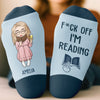 Custom Crew Socks - Personalized Bookish Gifts For Book Lovers, Bookworms, Readers - Don’t Kill My Reading Vibe