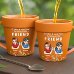 Custom Name Friendship Gifts for Best Friends - Personalized Plant Pot Mug