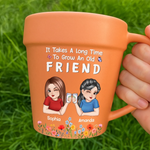 Custom Name Friendship Gifts for Best Friends - Personalized Plant Pot Mug