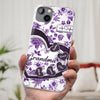 Custom 3D Inflated Effect Printed Clear Phone Case - Personalized Birthday Gifts For Mom, Grandma - Grandma Love Never Fades
