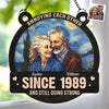 Custom Photo Window Hanging Suncatcher Ornament - Personalized Anniversary Wedding Gifts For Husband And Wife, Him And Her - Every Minute With You Is Priceless