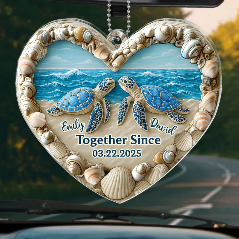 Custom Acrylic Car Ornament - Personalized Anniversary Wedding Gifts For Husband And Wife, Him And Her - Found My Soulmate Under The Sea