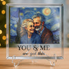 Custom Photo Square Shaped Acrylic Plaque - Personalized  Anniversary Wedding Gifts For Husband And Wife, Him And Her - You & Me, Written In The Stars