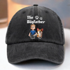 Custom Vintage Washed Denim Baseball Cap - Personalized Birthday Gifts For Dog Cat Lovers, Dog Dad And Mom, Cat Owners - Don’t Mess With The Dogfather