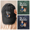 Custom Vintage Washed Denim Baseball Cap - Personalized Birthday Gifts For Dog Cat Lovers, Dog Dad And Mom, Cat Owners - Don’t Mess With The Dogfather